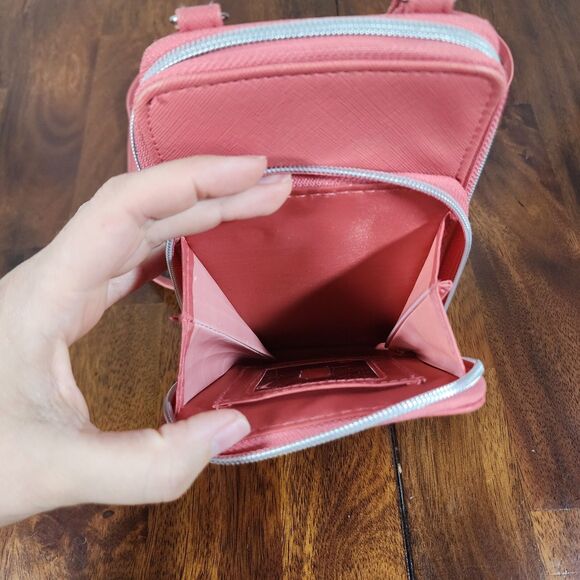 Time and Tru Eden Wallet On A String, Pink - Picture 6 of 9